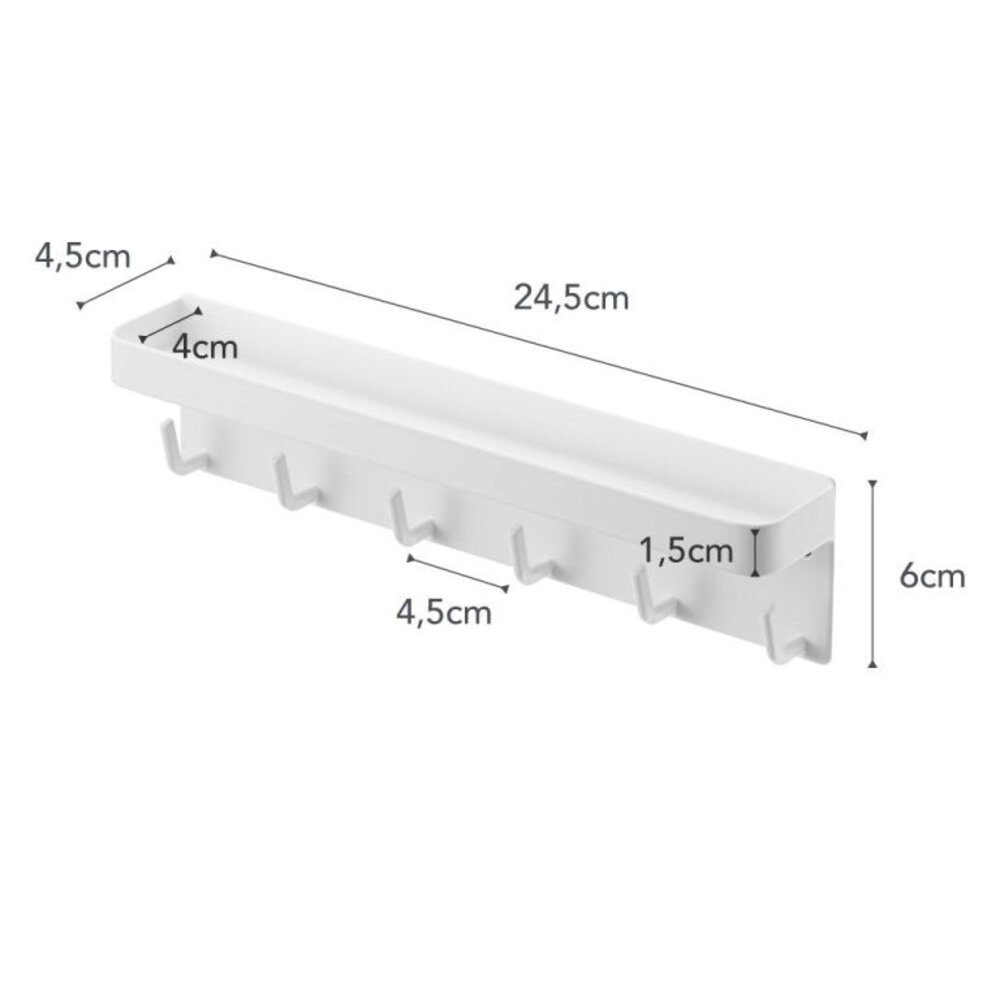 Yamazaki Yamazaki Magnetische sleutelhouder - Smart - white