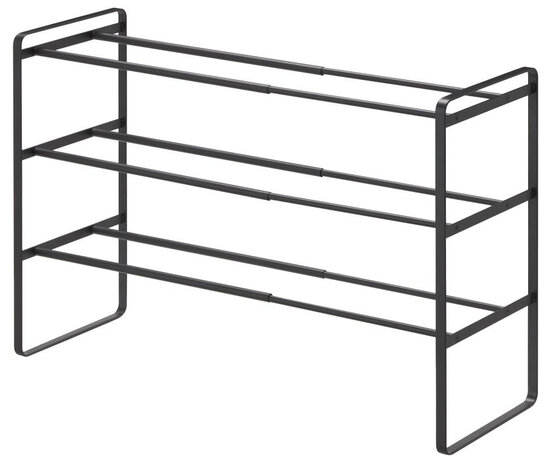 Yamazaki Yamazaki Schoenenrek Uitschuifbaar - Frame - 3 niveaus - black