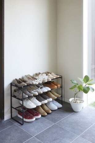 Yamazaki Yamazaki Schoenenrek Uitschuifbaar - Frame - 3 niveaus - black