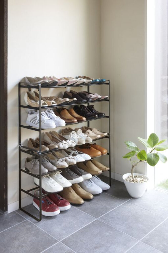 Yamazaki Yamazaki Schoenenrek Uitschuifbaar - Frame - 3 niveaus - black