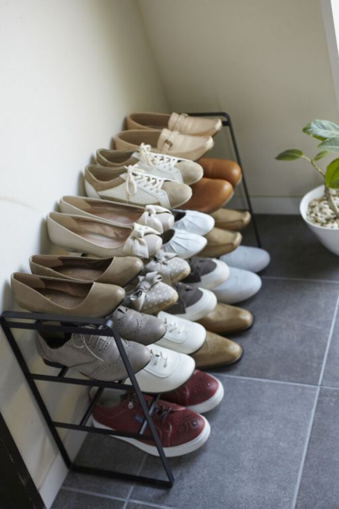 Yamazaki Yamazaki Schoenenrek Uitschuifbaar - Frame - 3 niveaus - black