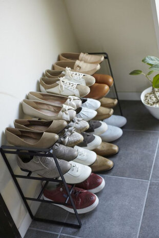 Yamazaki Yamazaki Schoenenrek Uitschuifbaar - Frame - 3 niveaus - black