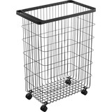Yamazaki Yamazaki Wasmand op Wielen - Tower - Black Yamazaki Yamazaki Wasmand op Wielen - Tower - Black
