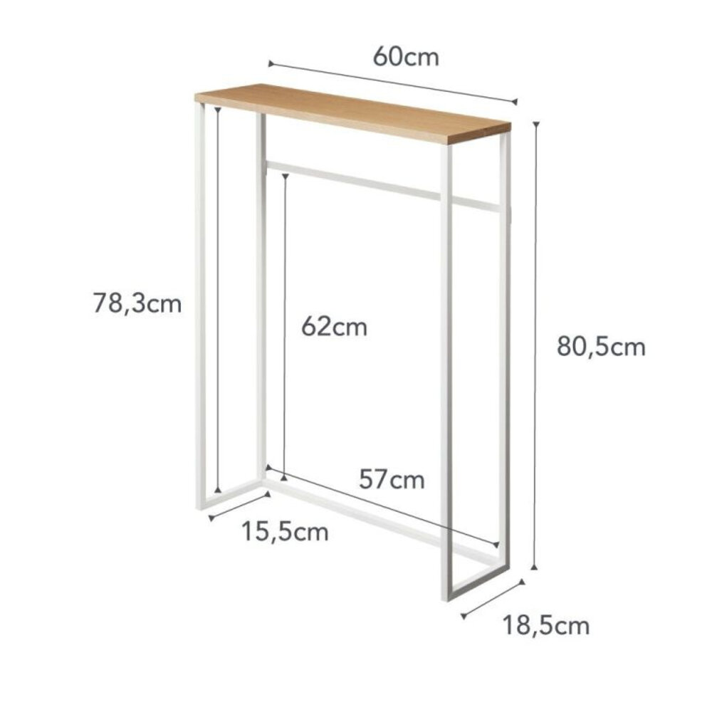 Yamazaki Yamazaki Wandtafel - Tower - white Yamazaki Yamazaki Wandtafel - Tower - white