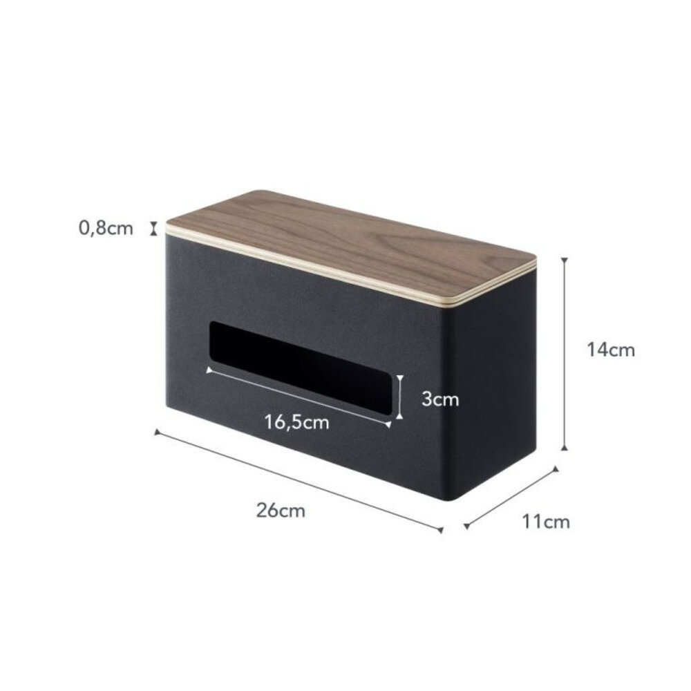 Yamazaki Yamazaki Tissuebox Dubbelzijdig - Rin - brown