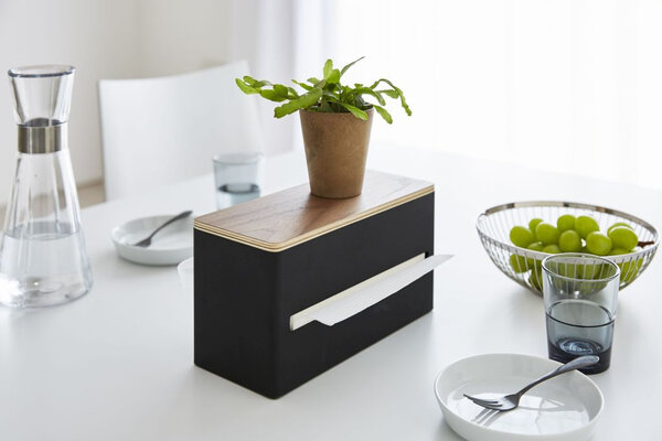 Yamazaki Yamazaki Tissuebox Dubbelzijdig - Rin - brown