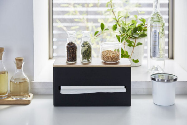 Yamazaki Yamazaki Tissuebox Dubbelzijdig - Rin - brown