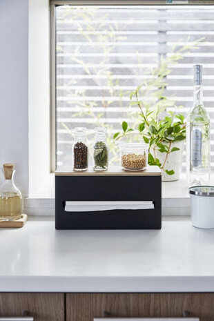 Yamazaki Yamazaki Tissuebox Dubbelzijdig - Rin - brown