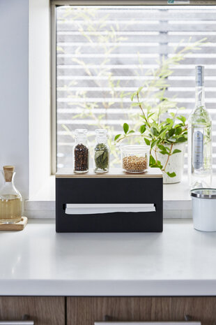 Yamazaki Yamazaki Tissuebox Dubbelzijdig - Rin - brown