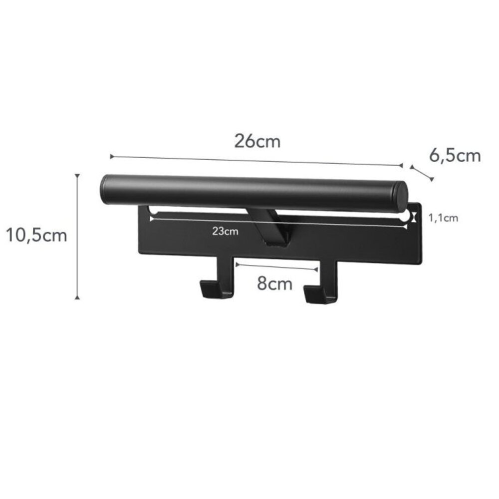 Yamazaki Yamazaki Hanger voor rugtas - Tower - Black Yamazaki Yamazaki Hanger voor rugtas - Tower - Black