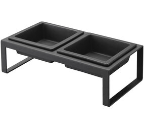 Yamazaki Yamazaki Voerbak Kat/Hond - Tower - Black Yamazaki Yamazaki Voerbak Kat/Hond - Tower - Black