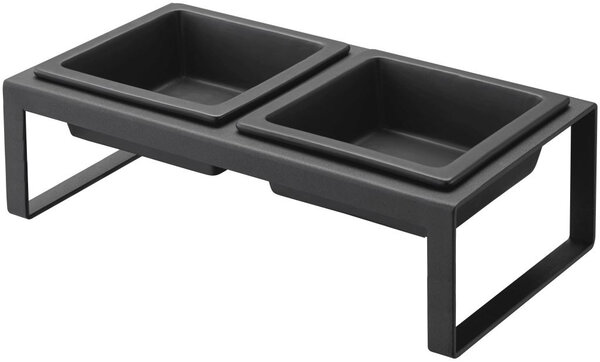 Yamazaki Yamazaki Voerbak Kat/Hond - Tower - Black Yamazaki Yamazaki Voerbak Kat/Hond - Tower - Black