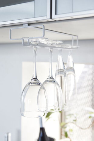 Yamazaki Yamazaki Wijnglazenhouder Hangend - Tower - White Yamazaki Yamazaki Wijnglazenhouder Hangend - Tower - White