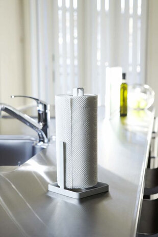 Yamazaki Yamazaki Keukenrolhouder - Tower - white Yamazaki Yamazaki Keukenrolhouder - Tower - white