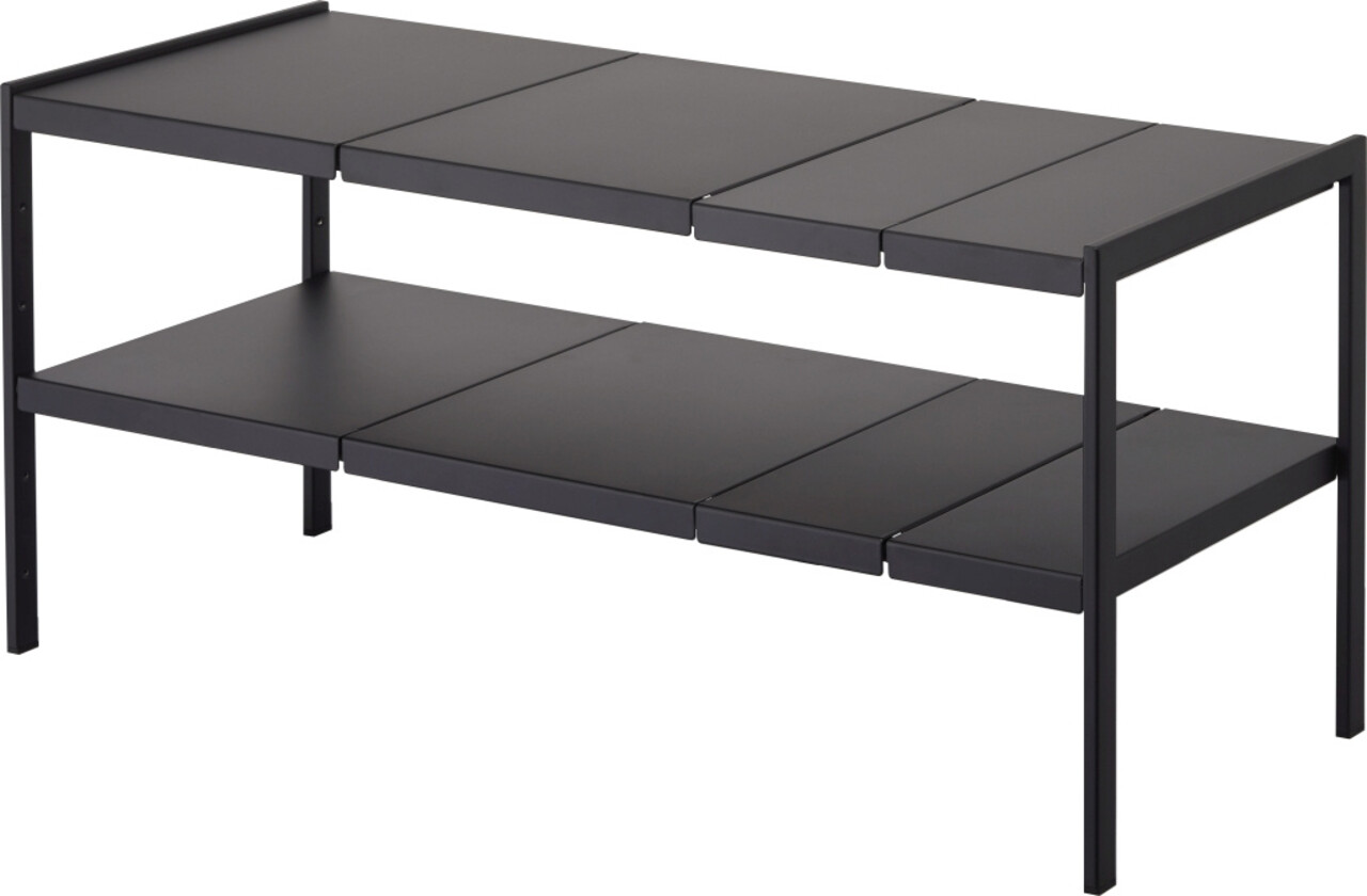 Yamazaki Yamazaki Keukenkast Organizer Uitschuifbaar 2 niveau - Tower - Black Yamazaki Yamazaki Keukenkast Organizer Uitschuifbaar 2 niveau - Tower - Black