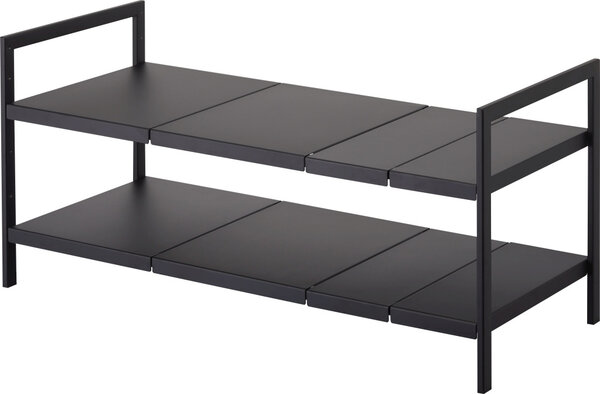 Yamazaki Yamazaki Keukenkast Organizer Uitschuifbaar 2 niveau - Tower - Black Yamazaki Yamazaki Keukenkast Organizer Uitschuifbaar 2 niveau - Tower - Black