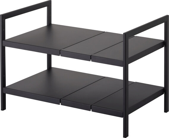 Yamazaki Yamazaki Keukenkast Organizer Uitschuifbaar 2 niveau - Tower - Black Yamazaki Yamazaki Keukenkast Organizer Uitschuifbaar 2 niveau - Tower - Black