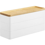 Yamazaki Yamazaki Sieradendoos 3 niveaus en deksel - Rin - White Yamazaki Yamazaki Sieradendoos 3 niveaus en deksel - Rin - White