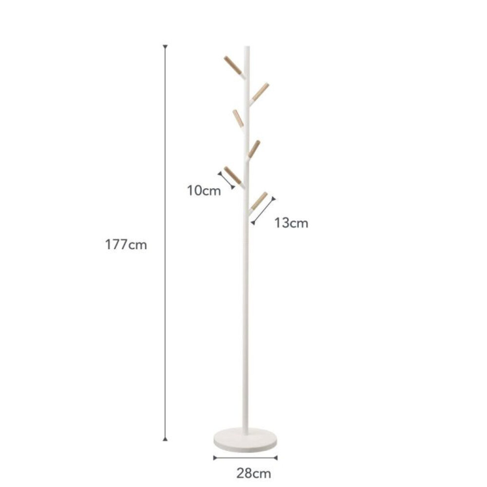 Yamazaki Yamazaki staande kapstok- Plain Pole - white Yamazaki Yamazaki staande kapstok- Plain Pole - white