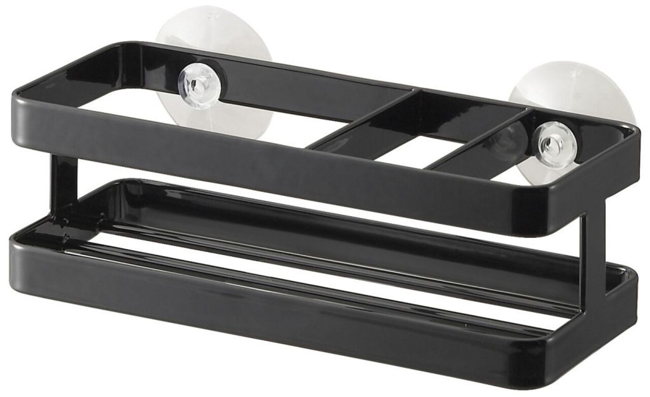 Yamazaki Yamazaki Fles- & Sponshouder Gootsteen met Zuignap - Tower - Black