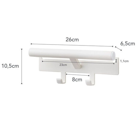 Yamazaki Yamazaki Hanger voor rugtas - Tower - White