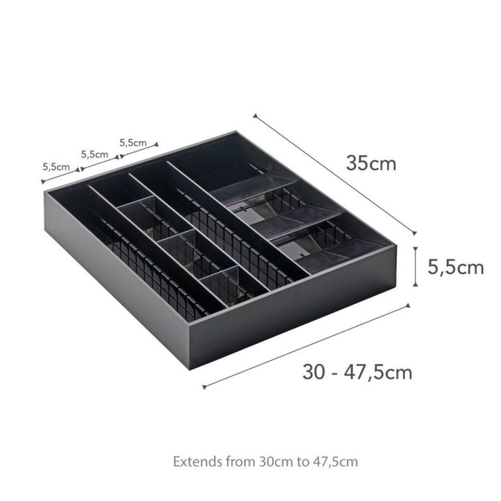 Yamazaki Yamazaki Bestekbak Uitschuifbaar - Tower - Black Yamazaki Yamazaki Bestekbak Uitschuifbaar - Tower - Black