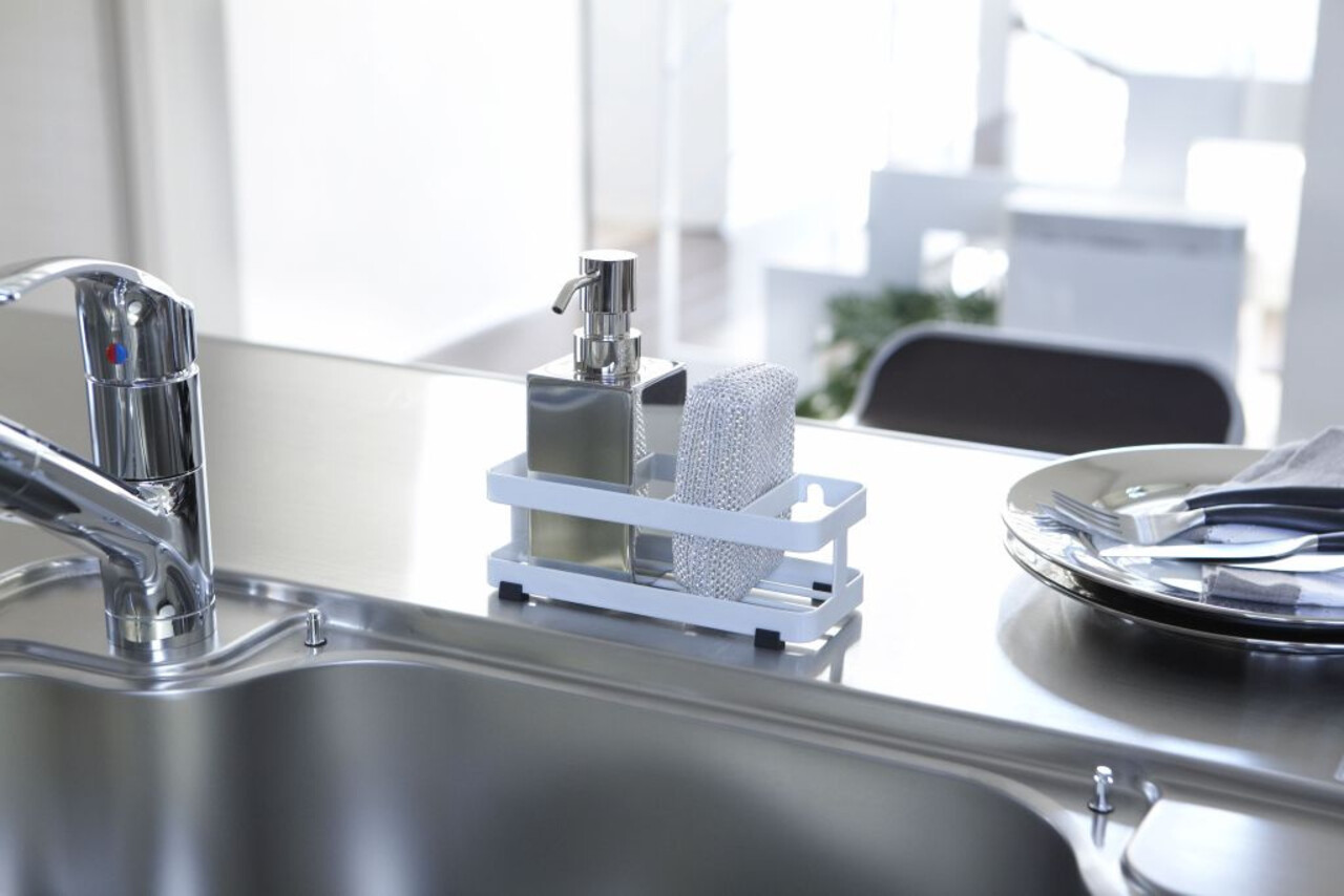 Yamazaki Yamazaki Gootsteenorganiser- Tower - White Yamazaki Yamazaki Gootsteenorganiser- Tower - White