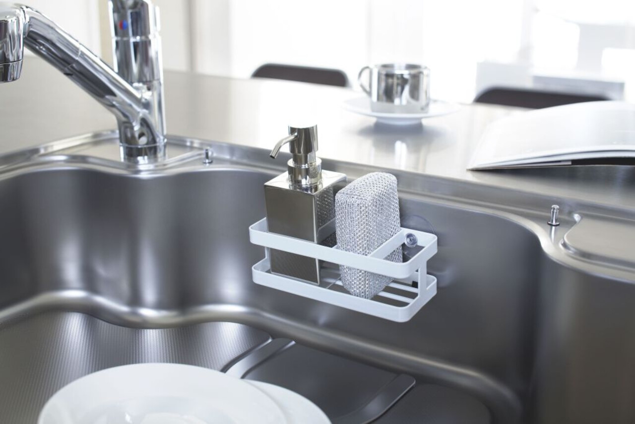 Yamazaki Yamazaki Gootsteenorganiser- Tower - White Yamazaki Yamazaki Gootsteenorganiser- Tower - White