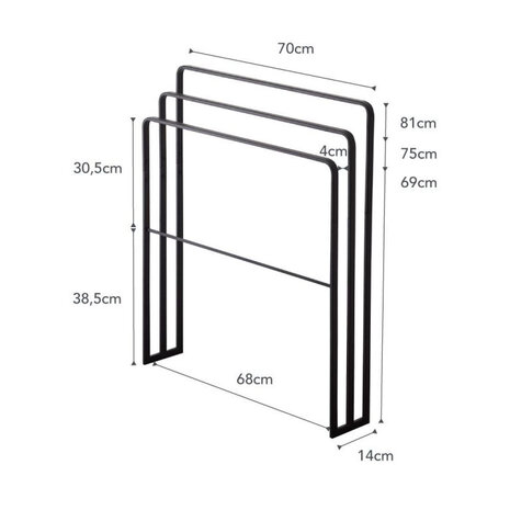 Yamazaki Yamazaki Handoekhouder - Tower - Black