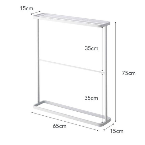 Yamazaki Yamazaki Badhanddoekenrek - Tower - white Yamazaki Yamazaki Badhanddoekenrek - Tower - white