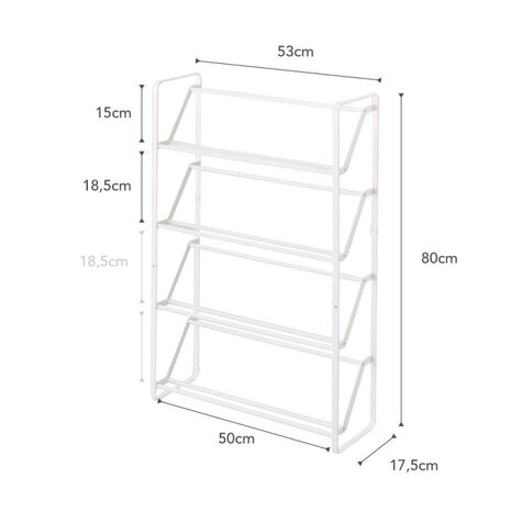 Yamazaki Yamazaki Shoe rack - Slim 4 - white Yamazaki Yamazaki Shoe rack - Slim 4 - white
