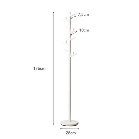 Yamazaki Yamazaki Pole Kapstok - white