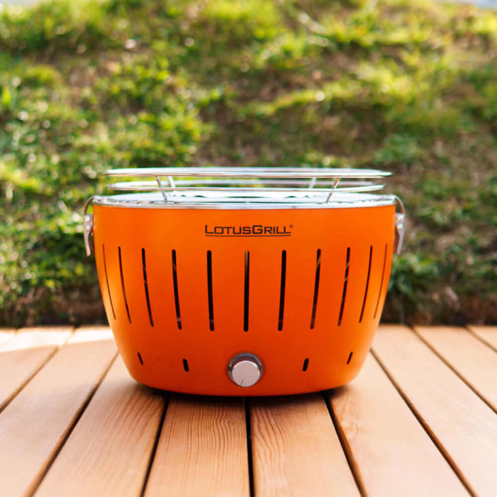 LotusGrill LotusGrill Tafelbarbecue Mini - Ø292mm - Oranje LotusGrill LotusGrill Tafelbarbecue Mini - Ø292mm - Oranje