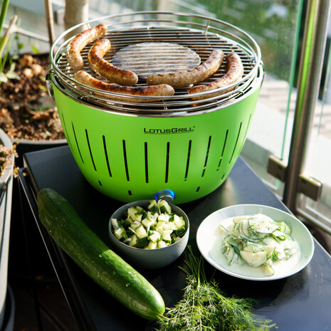 LotusGrill LotusGrill Classic Tafelbarbecue - Ø350mm - Groen LotusGrill LotusGrill Classic Tafelbarbecue - Ø350mm - Groen