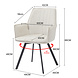Livingfurn Livingfurn Louise Beige Eetkamerstoelen Livingfurn Livingfurn Louise Beige Eetkamerstoelen
