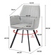 Livingfurn Livingfurn Louise Grey Eetkamerstoelen Livingfurn Livingfurn Louise Grey Eetkamerstoelen