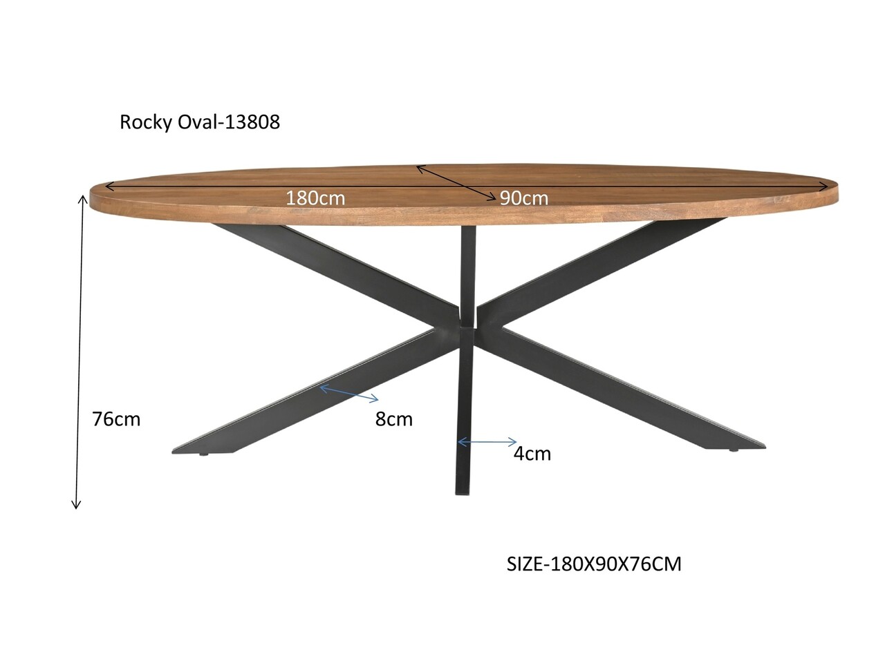 Livingfurn Livingfurn Rocky Oval 180 cm