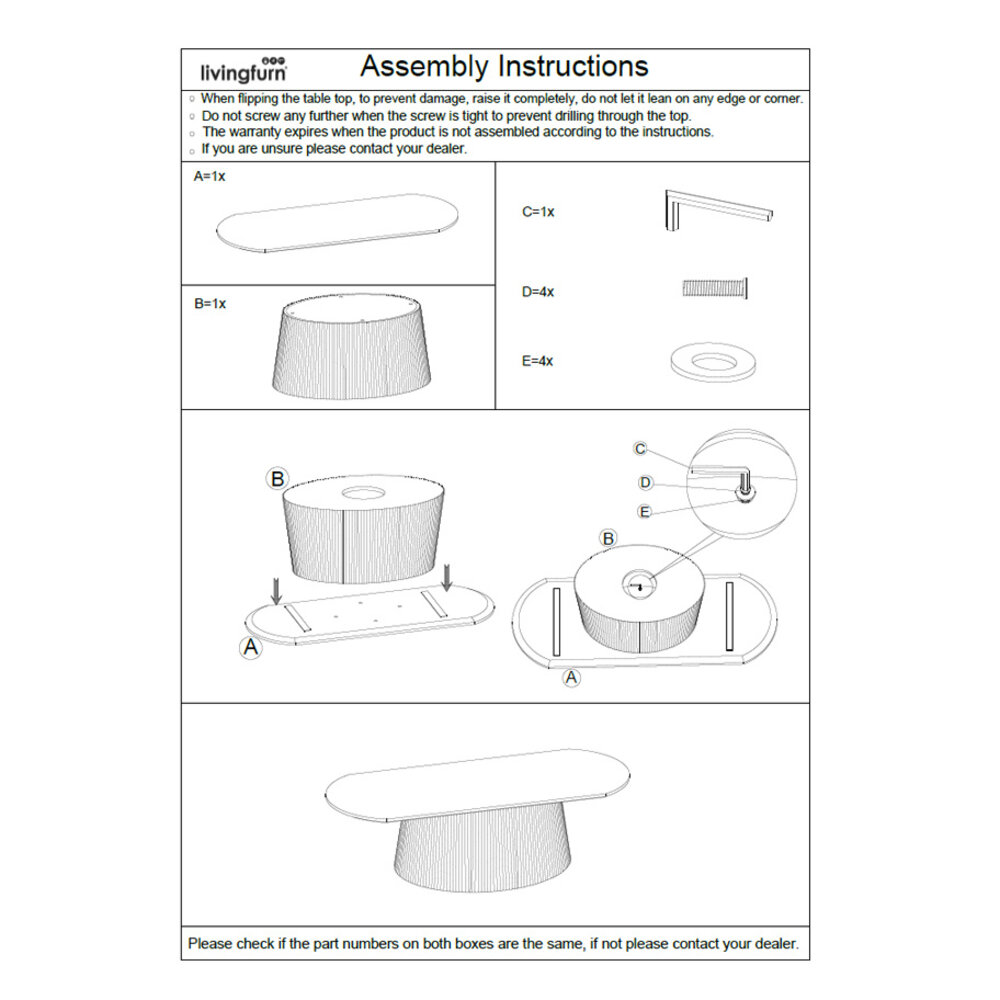 Livingfurn Livingfurn Salvator Oval 120 cm Livingfurn Livingfurn Salvator Oval 120 cm
