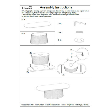 Livingfurn Livingfurn Salvator Oval 120 cm Livingfurn Livingfurn Salvator Oval 120 cm