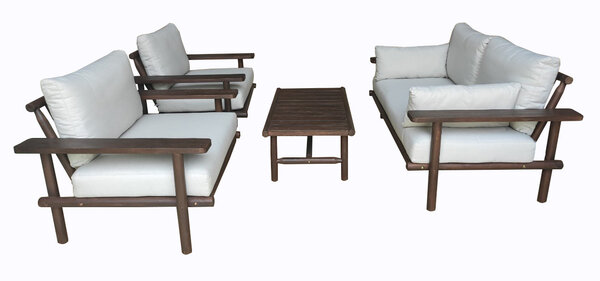 Eurofar Eurofar Laruna Lounge Set | Hout Acacia Vintage Donker Teak Look