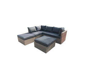 Eurofar Eurofar Almadia Modulo Lounge Corner Set | 4 Stuks | Natural Kobo | Grijs Eurofar Eurofar Almadia Modulo Lounge Corner Set | 4 Stuks | Natural Kobo | Grijs