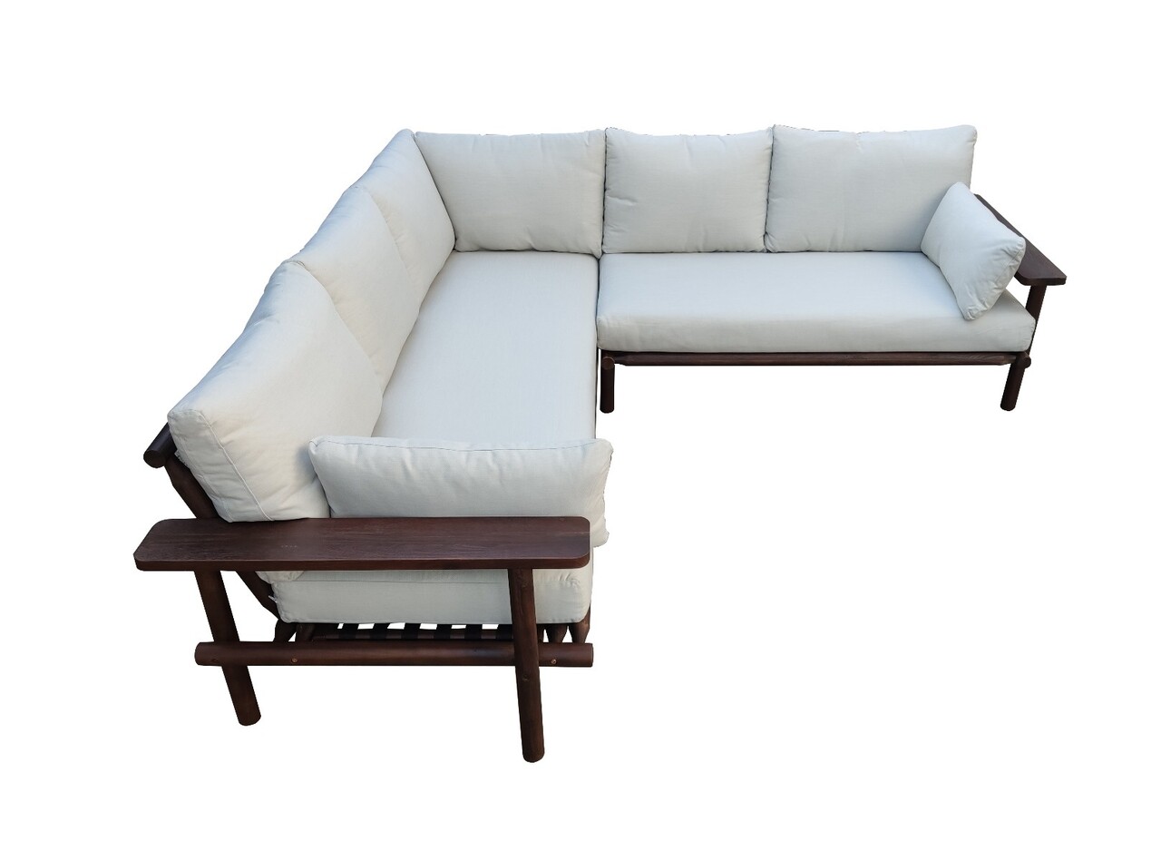 Eurofar Eurofar Laruna Lounge Corner Set | 2 stuks | Hout Acacia Vintage Donker Teak Look