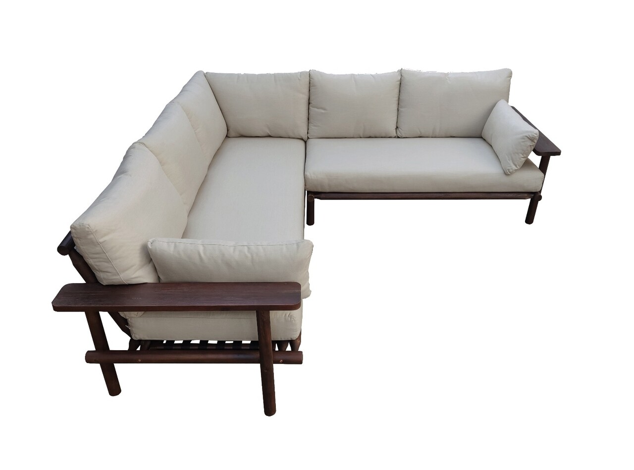 Eurofar Eurofar Zambra Lounge Corner Set | 3 Stuks | Gevlochten Buitenkant Plat Gebroken Wit