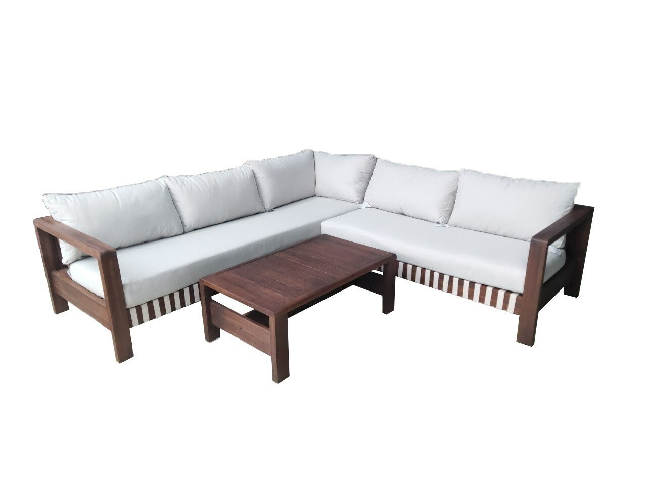 Eurofar Eurofar Zambra Lounge Corner Set | 3 Stuks | Gevlochten Buitenkant Plat Gebroken Wit