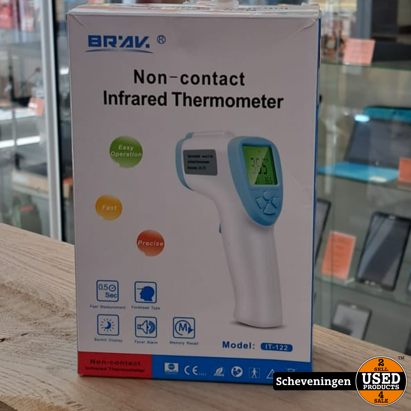 BRAV IT122 Infrarood Voorhoofdthermometer Nieuw Used Products Den