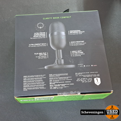 Razer Seiren Mini Zwart Tafelmicrofoon | nieuw