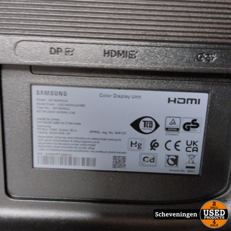 Samsung S27A400UJU – Full HD USB-C Monitor – 65w - 27 Inch | Nieuwstaat