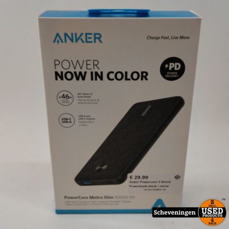 Anker Powercore 3 Sense Powerbank black | Nieuw