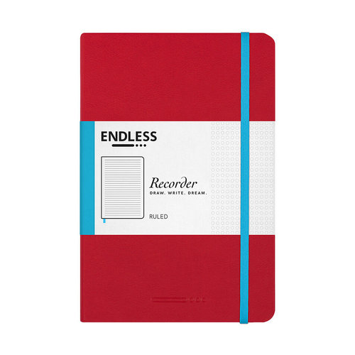 Endless Notebooks Endless recorder - Crimson Sky - Gelinieerd Endless Notebooks Endless recorder - Crimson Sky - Gelinieerd