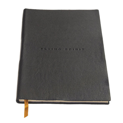 Clairefontaine Flying Spirit a5 lined leather notebook - Black Clairefontaine Flying Spirit a5 lined leather notebook - Black